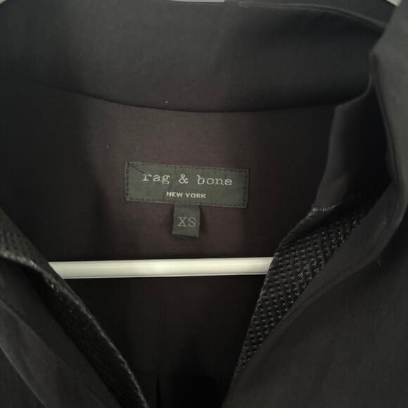 Rag & Bone black high-low button-down collared dress shirt size XS - Picture 2 of 4